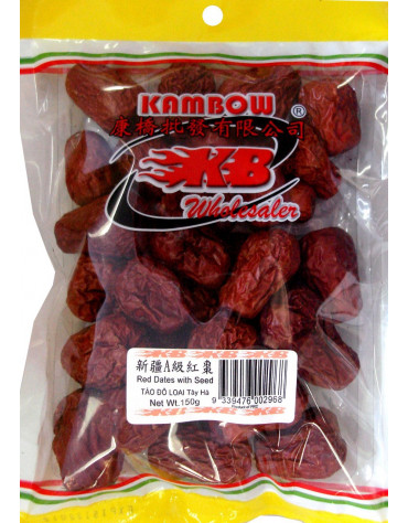 Dried Red Dates with Seed 150g