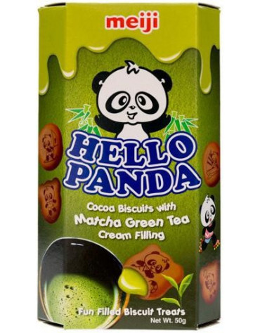 10 Packs of 50g MEIJI Hello Panda Green Tea Cookies