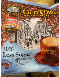 Old town 3 in 1 white coffee less sugar