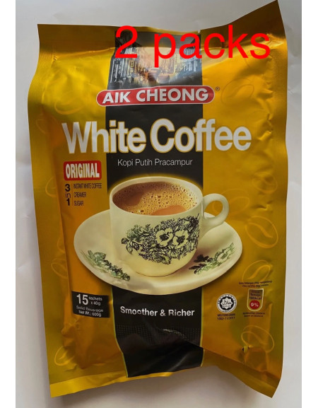 2xAik Cheong White Coffee 3 in 1 Malaysia Instant Coffee aikcheong Malaysian