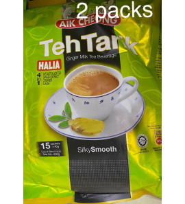 2xAik Cheong Teh Tarik Halia 4 in 1 Malaysia Instant Ginger Milk Tea Beverage