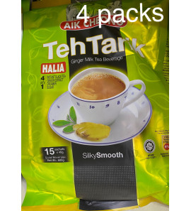 4x Aik Cheong Teh Tarik Halia 4 in 1 Malaysia Instant Ginger Milk Tea Beverage